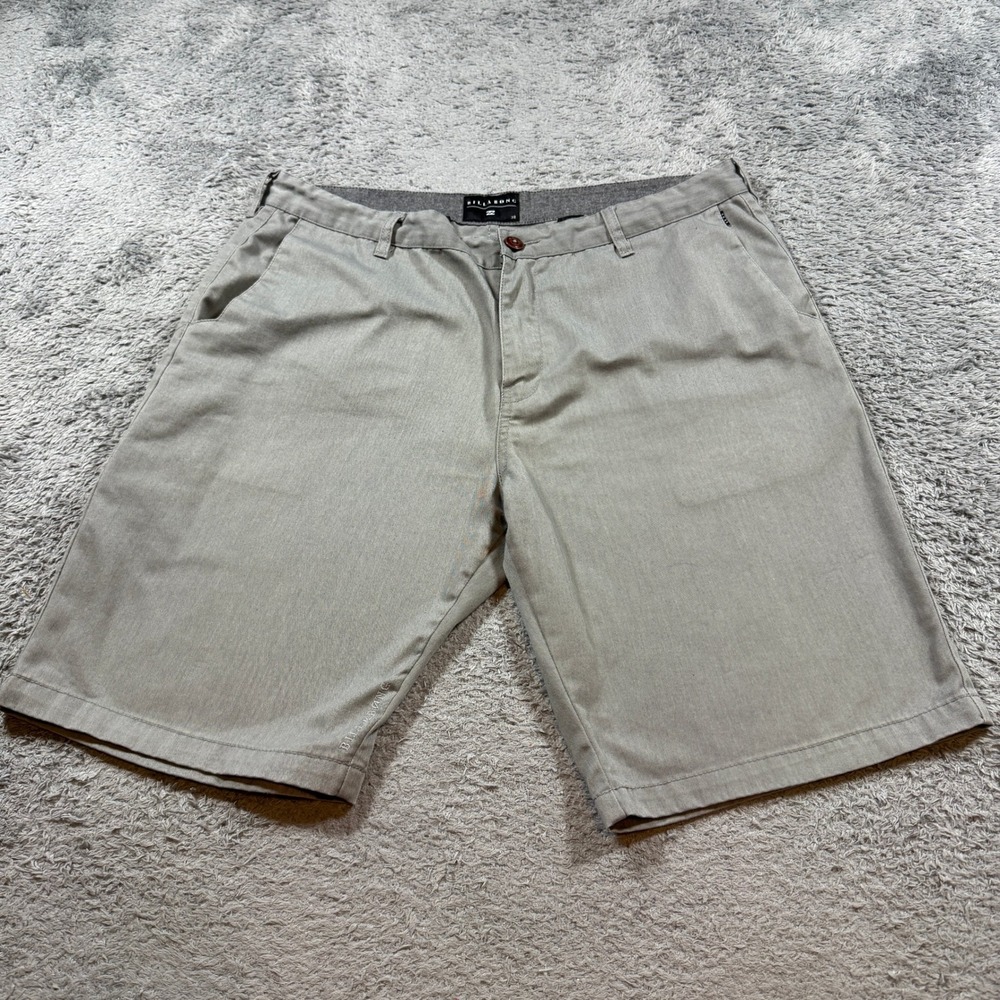 Billabong Mens Chino Shorts Size 38 Gray Casual Summer Surf Outdoor